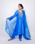 Aadab Blue Kurta Set