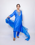 Aadab Blue Kurta Set