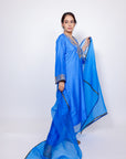 Aadab Blue Kurta Set