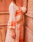 Shagun Dhoti Orange Beige Set