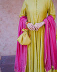 Kacha Aam Anarkali Set